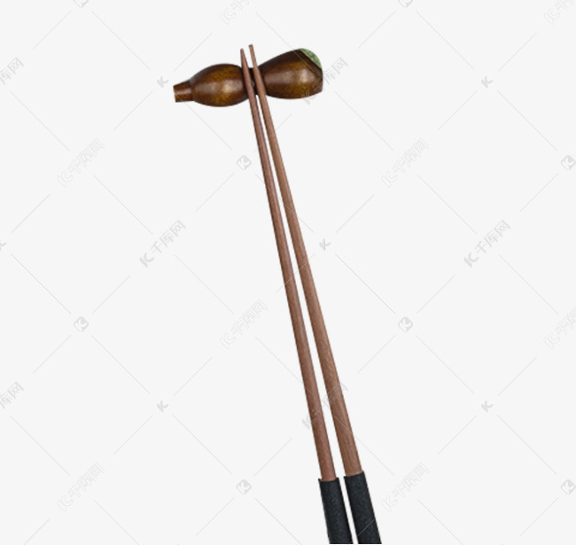 一双放好的筷子