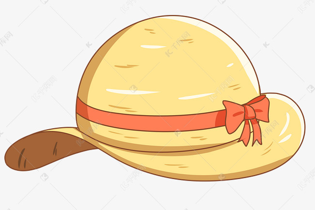 黄色女士太阳帽