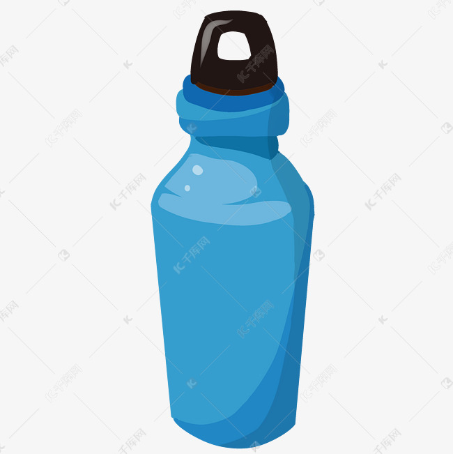 蓝色保温户外水杯