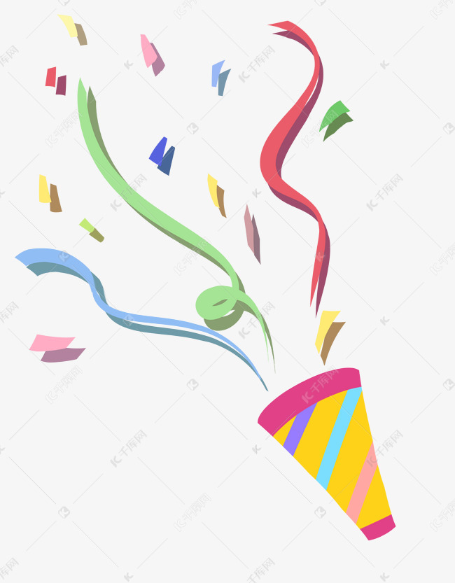 彩色图案礼花筒