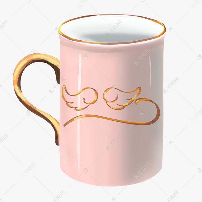 粉色马克杯素材图片免费下载-千库网