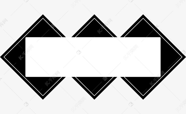 黑白不规则形状ppt标签简约时尚