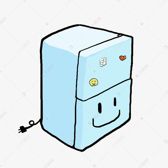 夏天夏日电冰箱卡通