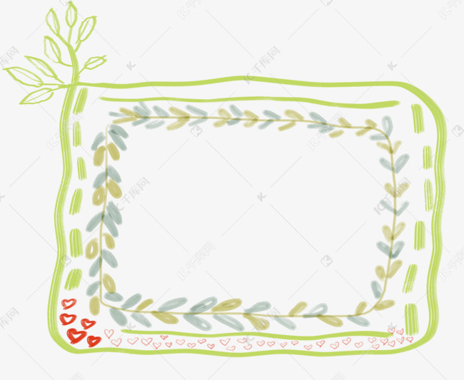 绿色植物边框