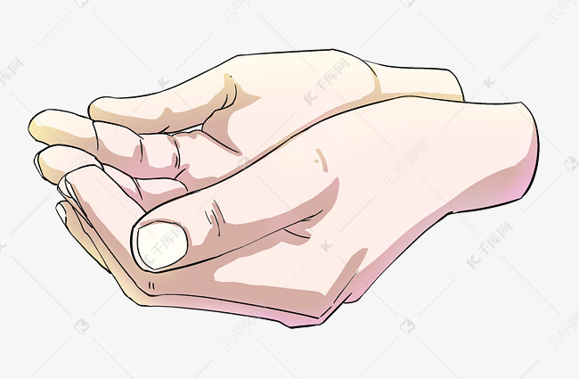 手势给与卡通姿势