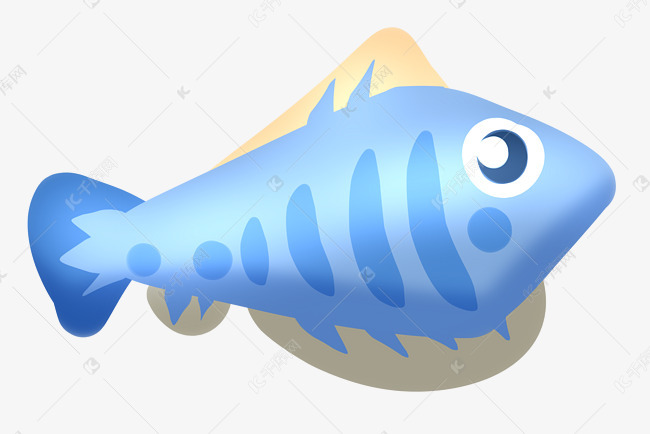 蓝色小鱼装饰