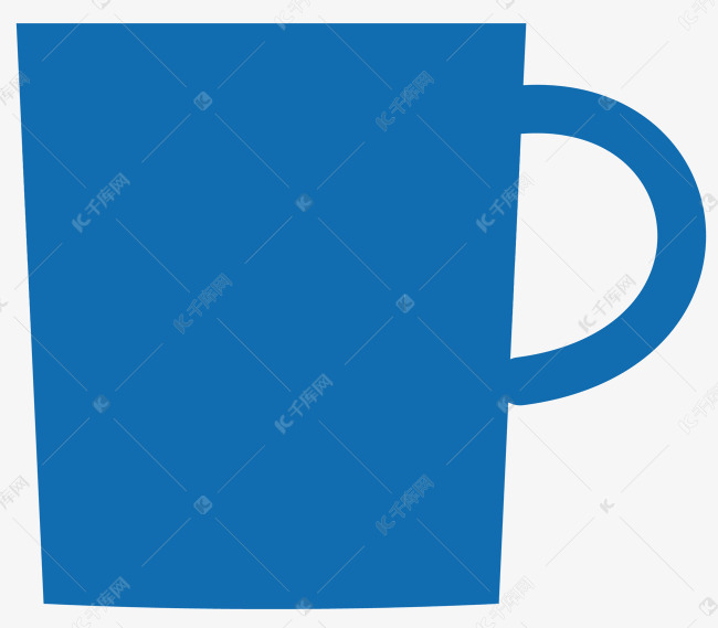 蓝色杯子矢量图