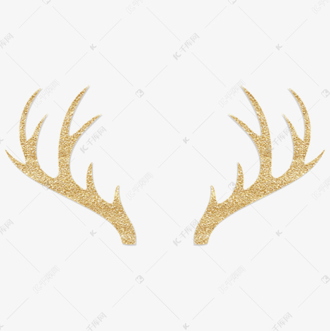 金色鹿角装饰