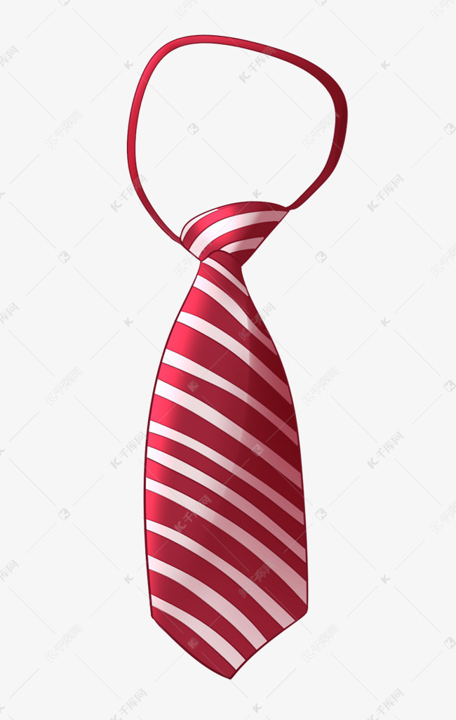 红色条纹领带素材图片免费下载-千库网