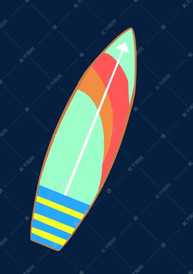 卡通旅游冲浪板