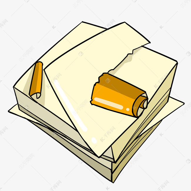 撕碎纸张卡通装饰