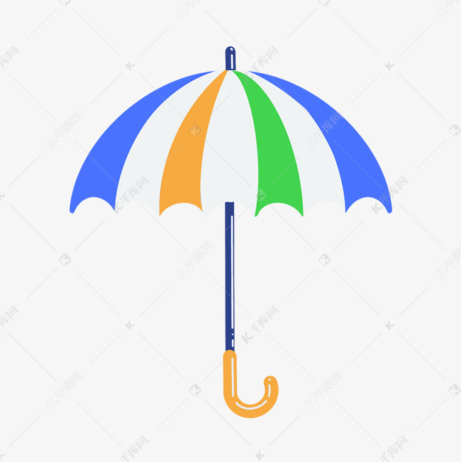 雨伞平面图彩色图片