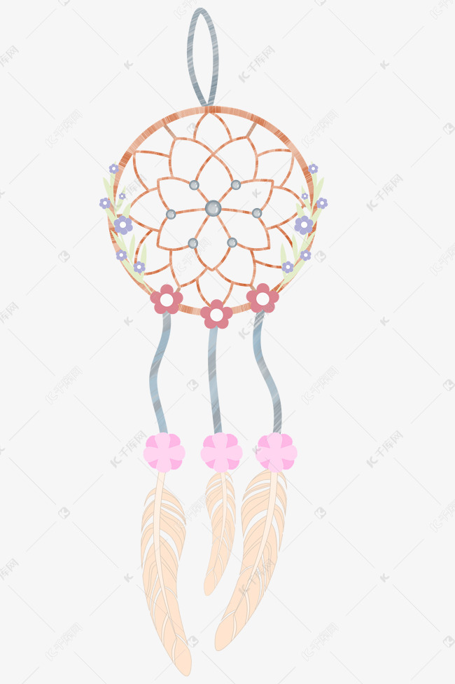 卡通风铃装饰插画