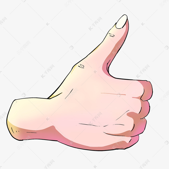 手势好的卡通姿势