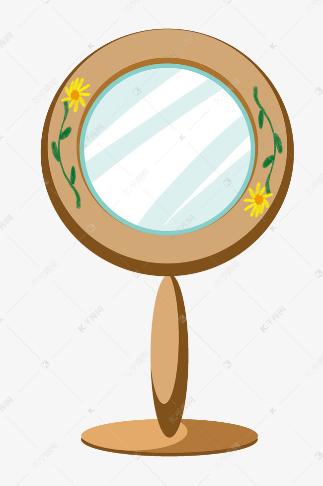 圆形漂亮镜子素材图片免费下载-千库网