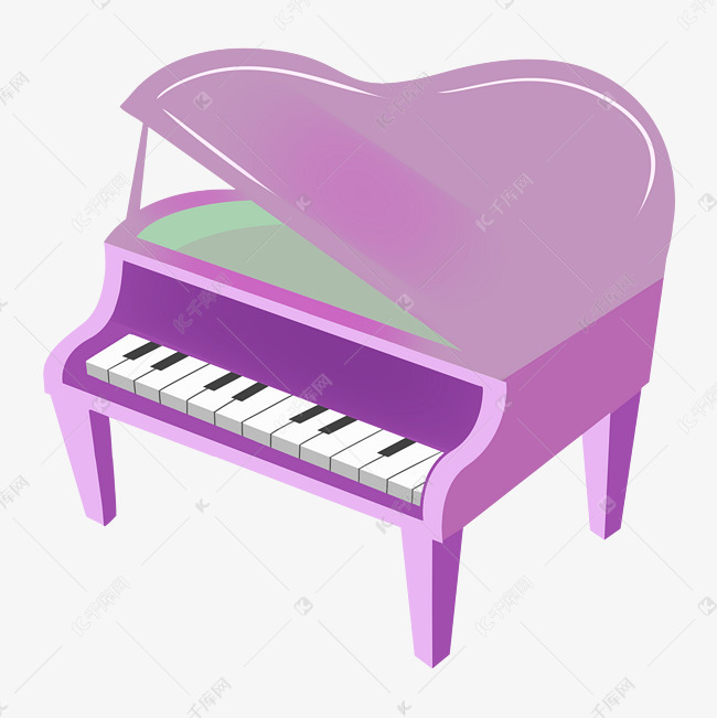 紫色音乐钢琴