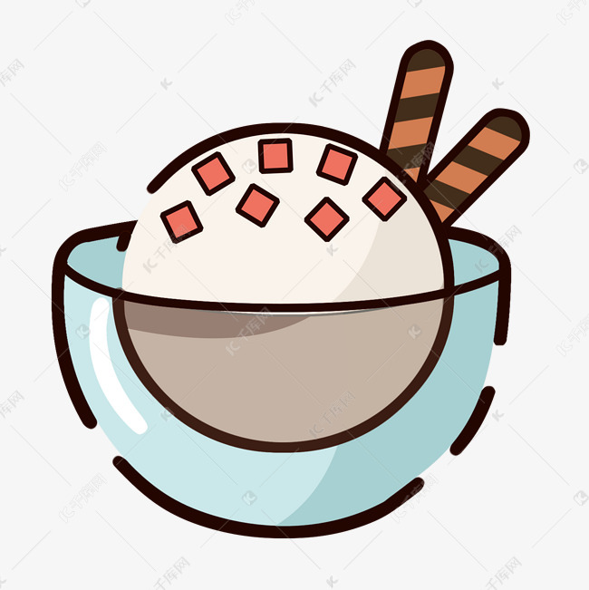 可爱冰激淋玻璃碗