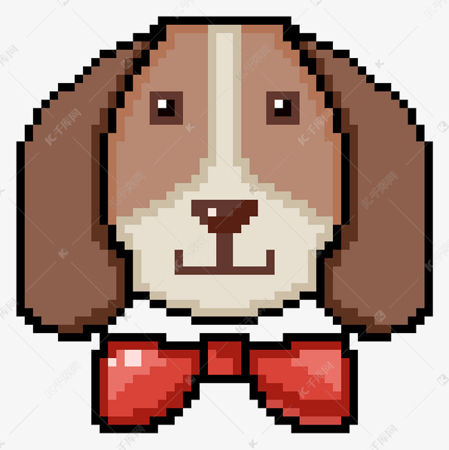 像素风格金毛狗狗