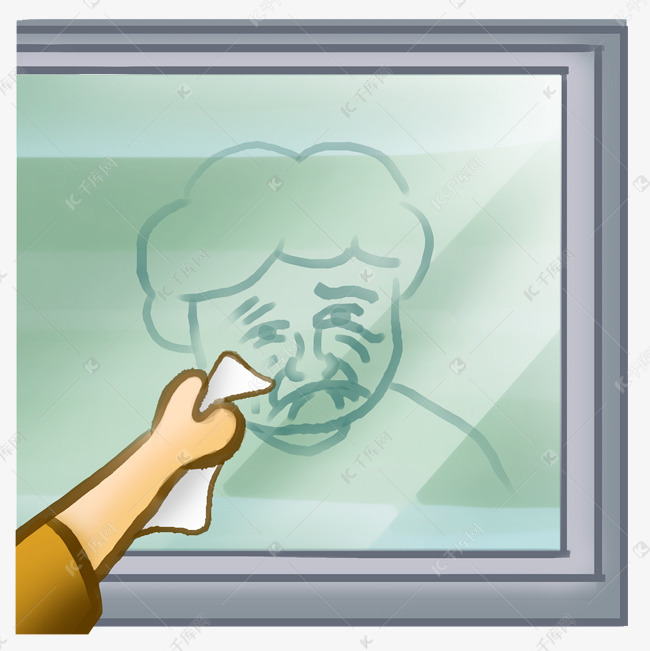 母亲节创意哈气画抹掉母亲的皱纹