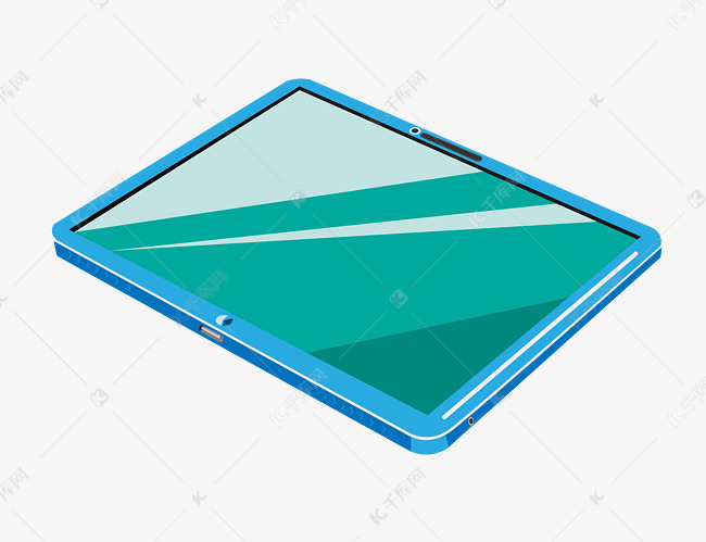 卡通蓝色平板