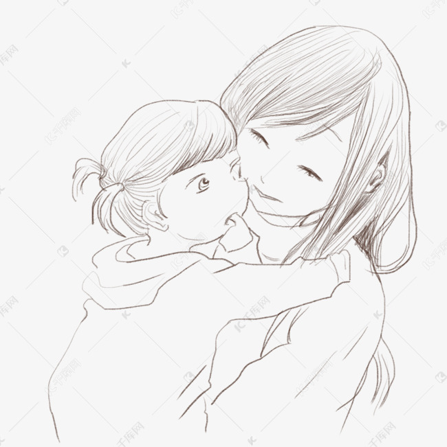 母亲节简笔画png