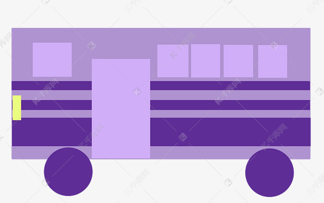 一辆紫色公交车