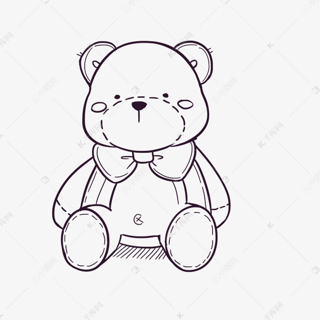 儿童节小熊简笔