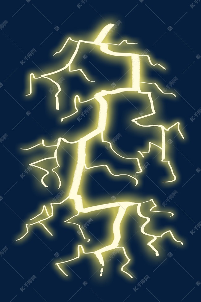 创意黄色雷电