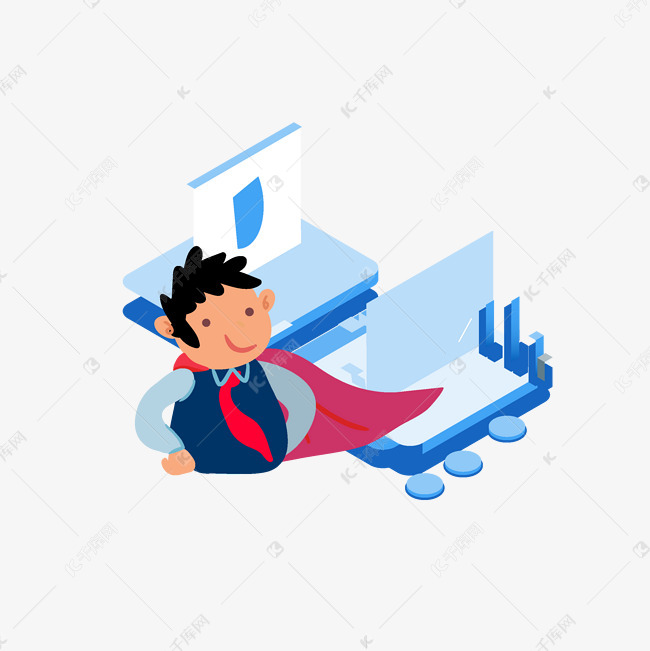 夏季办公设备简约元素