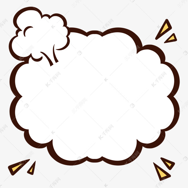 卡通简约爆炸气泡边框
