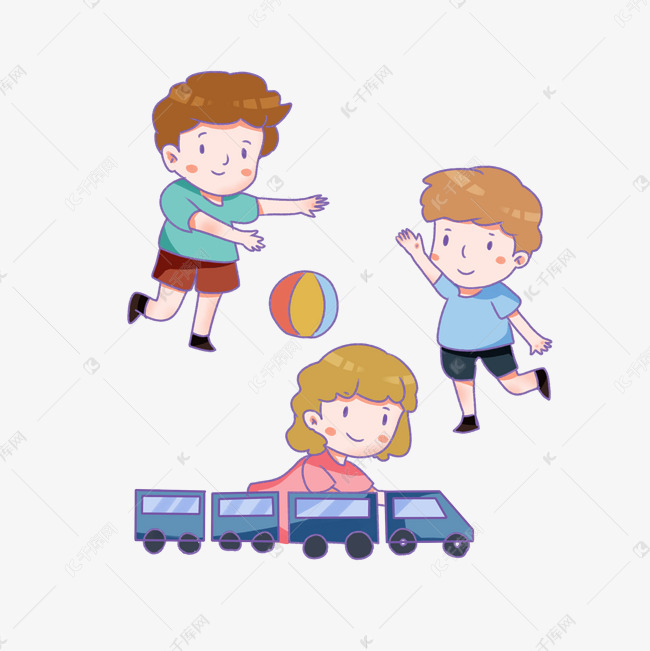 六一儿童节玩游戏的小朋友