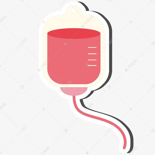 卡通手绘输液袋贴纸