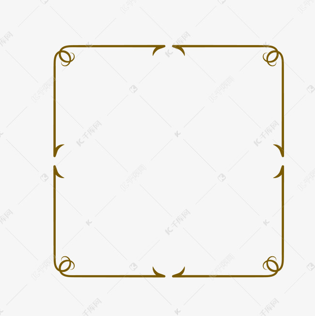 暗金色复古矢量边框