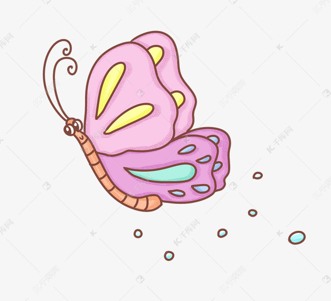 卡通蝴蝶png免抠图