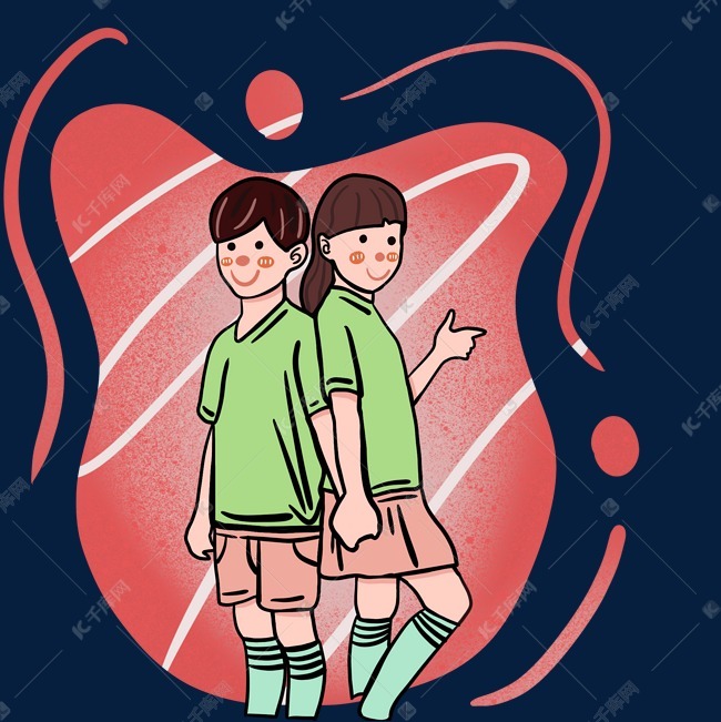 儿童节背靠背小朋友