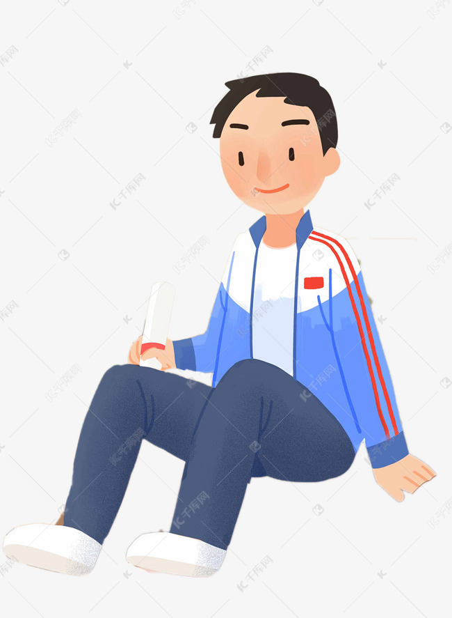 穿校服的小男孩