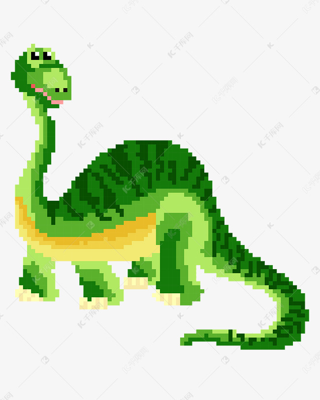 恐龙格子像素画图片