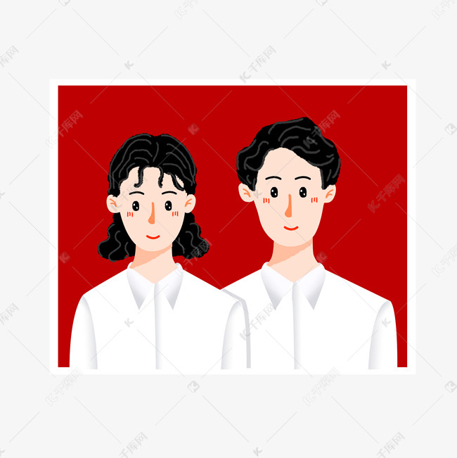 红色背景就婚照素材图片免费下载-千库网