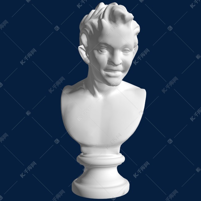 蒸汽波漂亮石膏像装饰