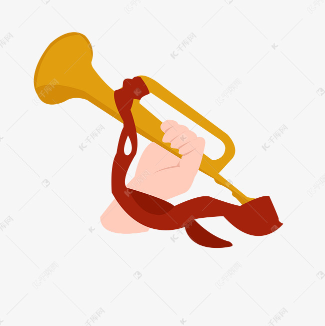 举起号角矢量图