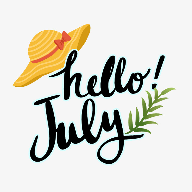 七月你好手写英文