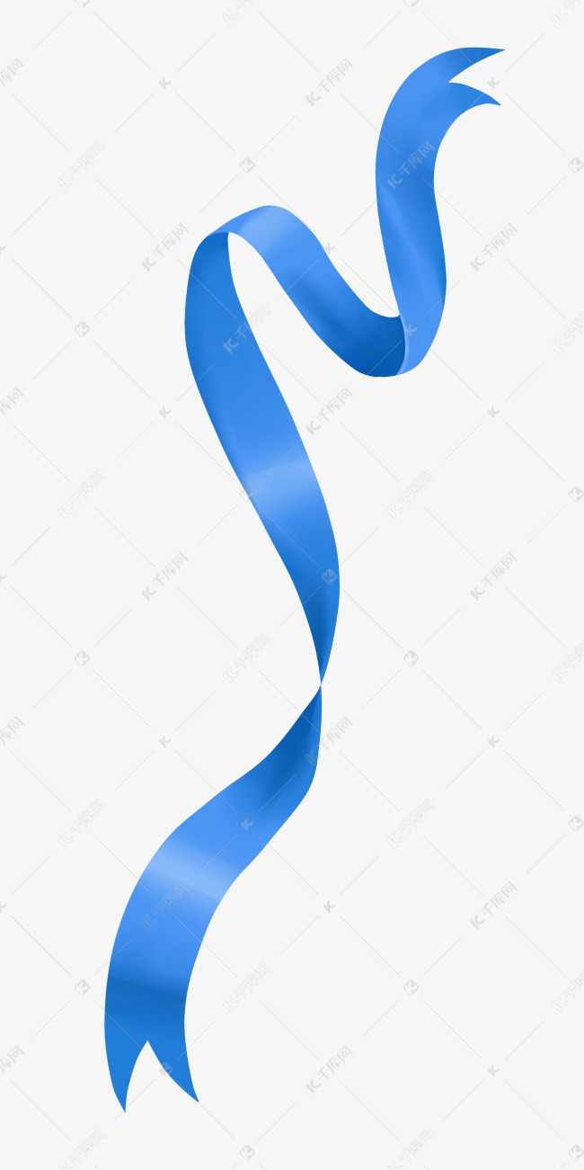 蓝色丝带图案