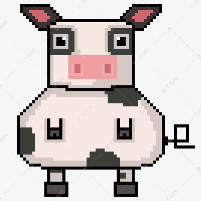 像素风格奶牛