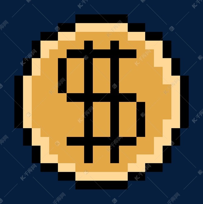 像素风格金币图标