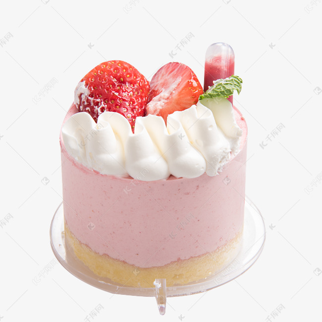 粉红蛋糕侧面图