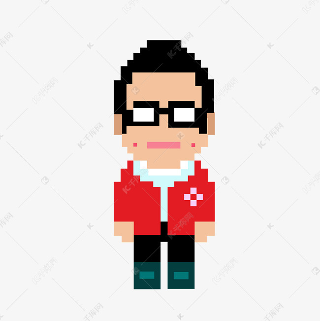 模糊像素眼睛男