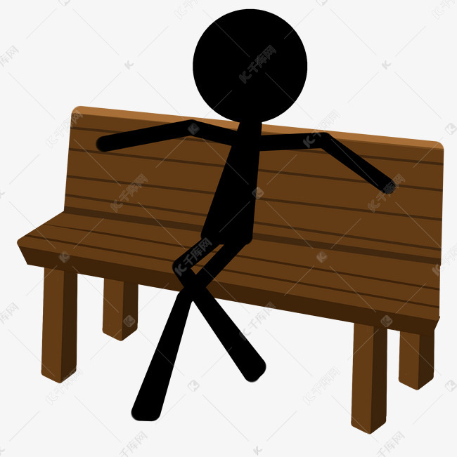 坐在椅子上火柴人