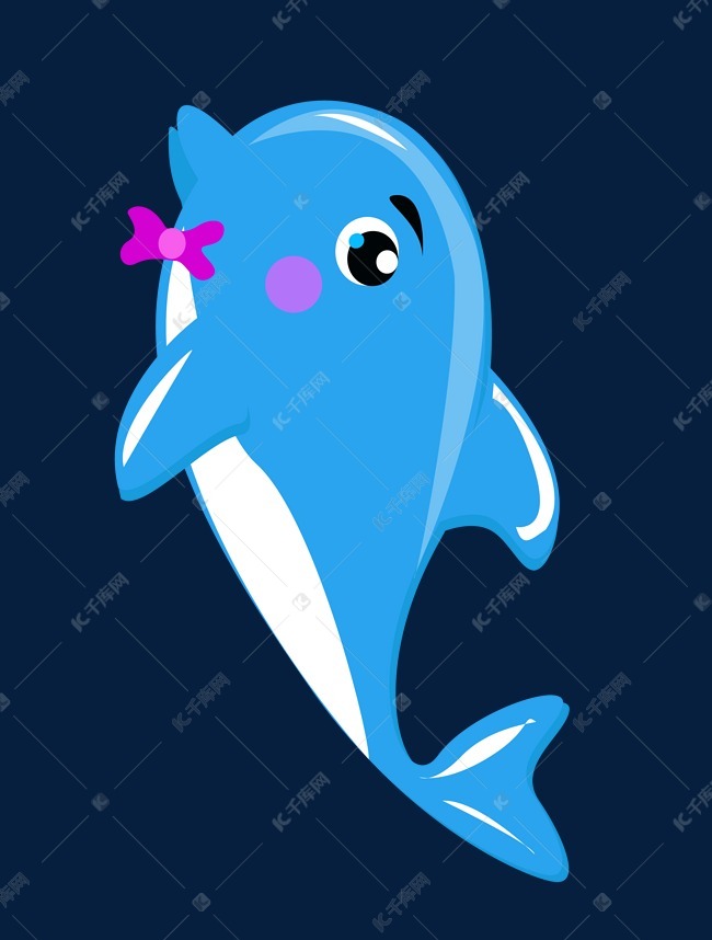 可爱小海豚生物