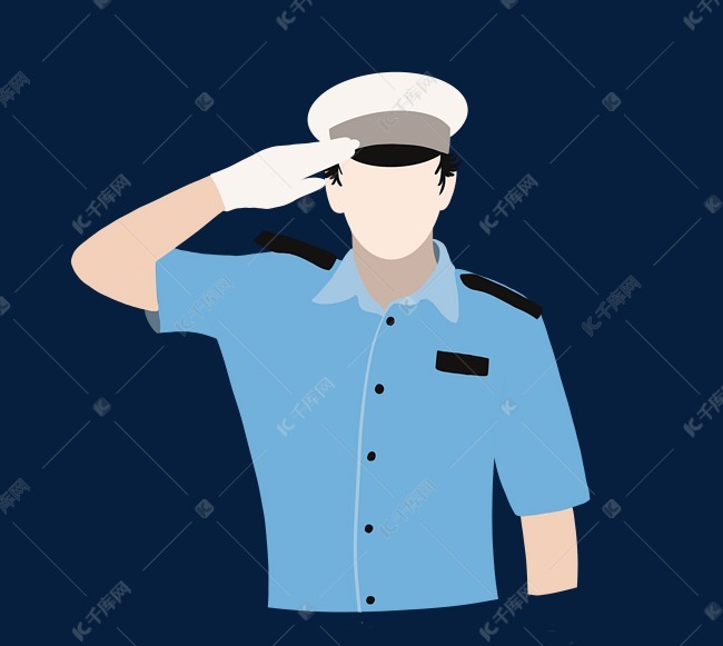 敬礼警察人员素材图片免费下载-千库网
