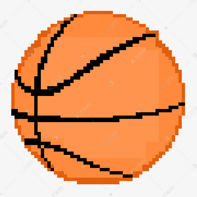 橙色像素篮球